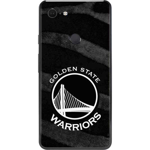 NBA Golden State Warriors Black Animal Print Google Pixel 3 XL Skin